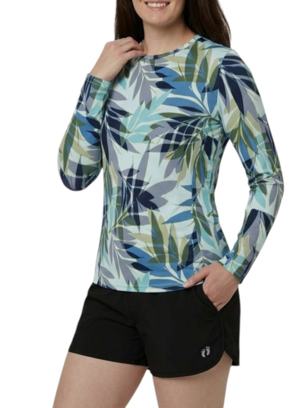 NWT Hang Ten Quick-dry UPF 50+ Long Sleeves Front Pocket Sun Swim T-Shirt